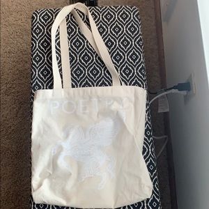 Small/med canvas poetry tote.